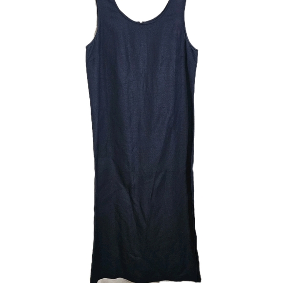 Maggy London Linen Rayon Blue 2 pc Jacket Career Work Maxi Versatile Dress 14 - Picture 5 of 16